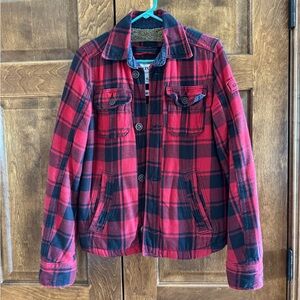 Abercrombie Kids "Boulder Brook" Sherpa Lined Flannel Jacket - Size XL